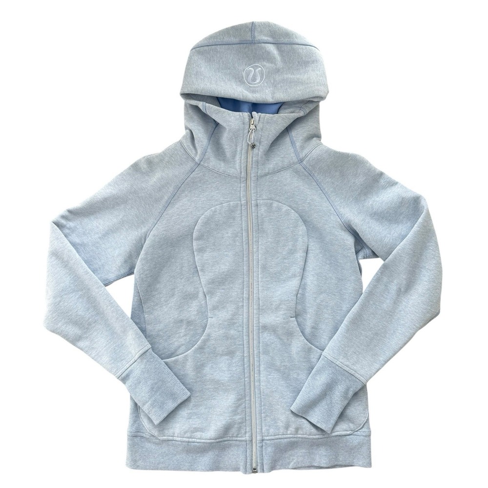 Lululemon Scuba Full Zip Hoodie Light Blue Size 10 Athletic Jacket
